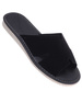 Skórzane domowe klapki kapcie czarne /A3-1 18695 S194/