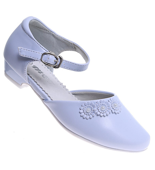 Buty pantofle komunijne dla dziewczynki /B5-2 16093 T279/