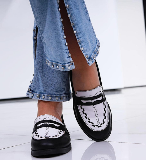 Wsuwane półbuty mokasyny Vintage /F4-3 13784 T292/