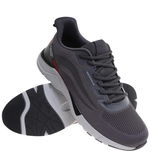 Sznurowane męskie buty sportowe Duże rozmiary /G4-1 17995 T693/