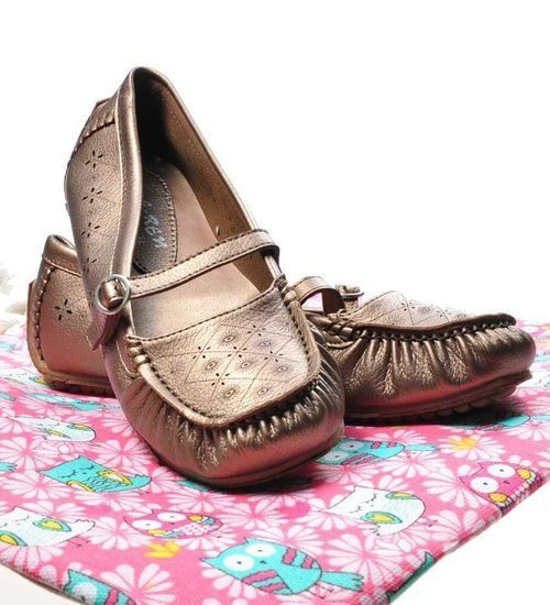 Wygodne damskie mokasyny Brązowe /F6-2 5115 S095/