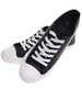 Czarno białe niskie trampki męskie /D1-2 17985 T232/