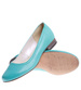 Skórzane turkusowe balerinki damskie /A4-2 SR86/