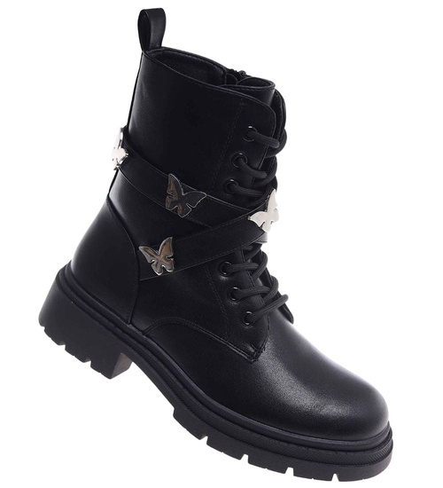 Czarne trapery damskie z ociepleniem /i5-2 18401 G381/