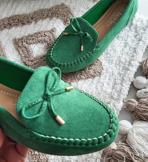 Zielone jesienne baleriny lordsy /B8-2 14666 S490/