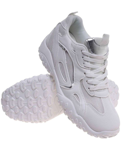 Białe buty sportowe sneakersy /F1-3 18823 W298/