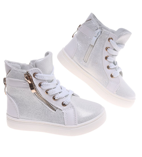 Dziewczęce trampki z wysoką cholewką /G5-3 1509  T110/