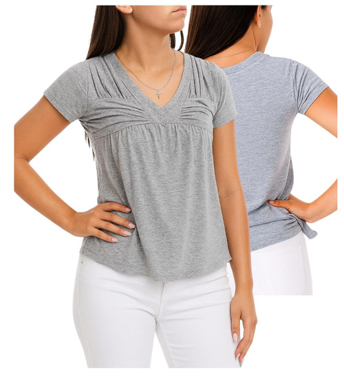 Szara koszulka bluzka damska /H2-K45 UB960 S0/