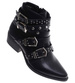 Czarne botki kowbojki z ćwiekami /D3-3 9348 S290/