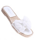 Białe klapki dla dziewczynki kokarda /C7-1 14589 T198/