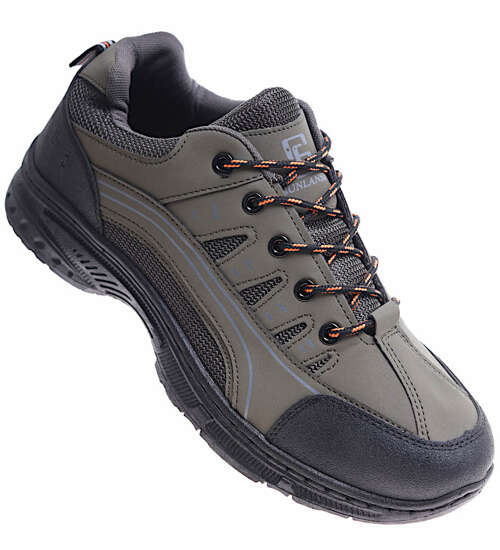 Sznurowane męskie buty trekkingowe Zielone /D2-1 10394 S393/