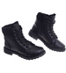 Zimowe czarne botki trapery futerko Czarne /D2-2 18518 T319/