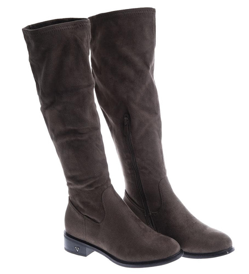 Oliwkowe kozaki oficerki /B5-3 15000 T583/