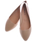 Beżowe baleriny damskie lakierowane /E7-2 13075 T194/