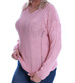 Różowy sweter damski z wzorkiem Size Plus /H2 A2-2 UB480 T189/