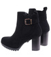 Botki damskie na obcasie Czarne /A8-2 18264 W422/