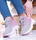 Damskie buty sportowe Grey Pink /A1-3 13972 T287/