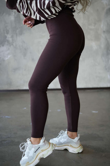 Elastyczne brązowe legginsy Bgcouture /H UB662 T835/