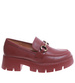 Bordowe loafersy damskie /D9-3 16849 G282/