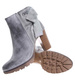 Szare botki damskie na obcasie /i5-2+H2 18307 T234/