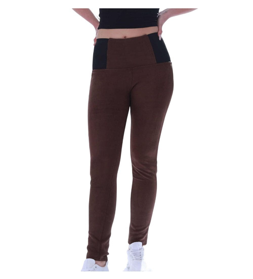 Brązowe legginsy damskie /H2 K65 UB931G8-6/