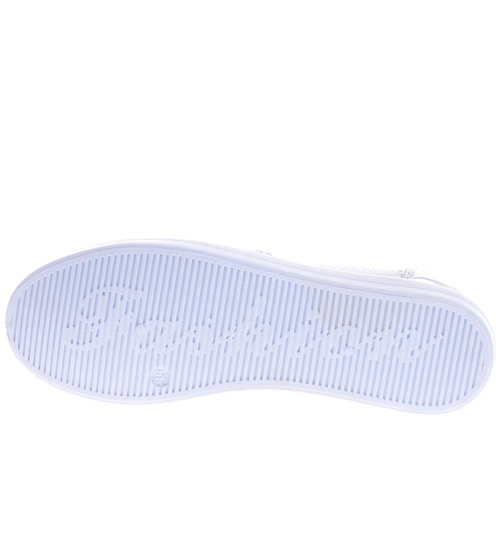 Wsuwane srebrne trampki slip on /C3-2 12508 T2/