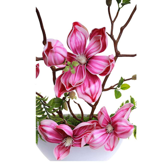 Fioletowa lilia w doniczce- sztuczne kwiaty Kompozycja 45 cm KOMP57 PN432