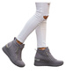 Szare sneakersy damskie na koturnie /B2-2 12852 T890/