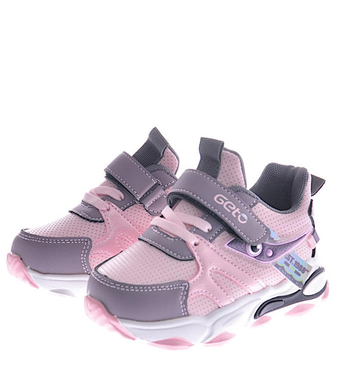 Różowo fioletowe dziewczęce buty sportowe /D7-2 12452 T497/