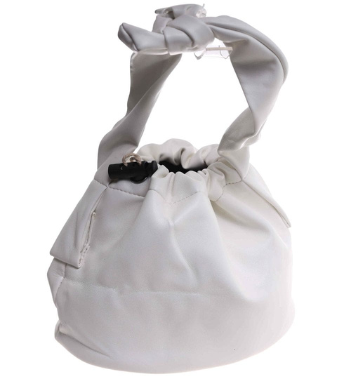 Torebka worek z kokardą Ecru /H2 K24 TB664 G105/