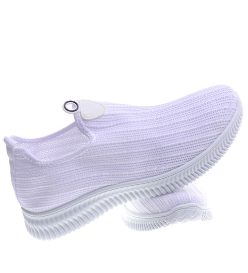 Wsuwane damskie buty sportowe białe /D6-3 13093 T235/