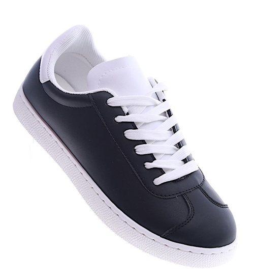 Czarne damskie trampki tenisówki /B1-2 13549 T321/