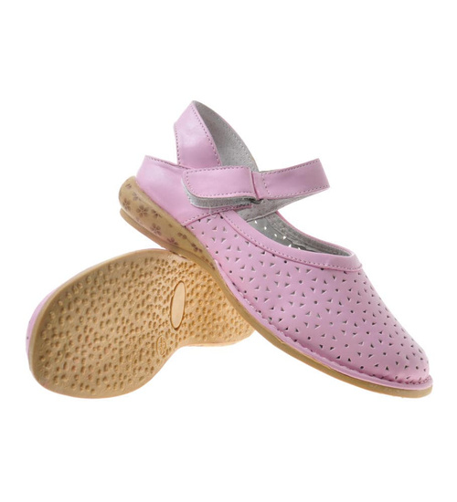 Różowe dziecięce sandałki ażurowe /C5-3 7854 S190/