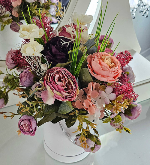 Flower box- kolorowe kwiaty na prezent /FL40 M30/