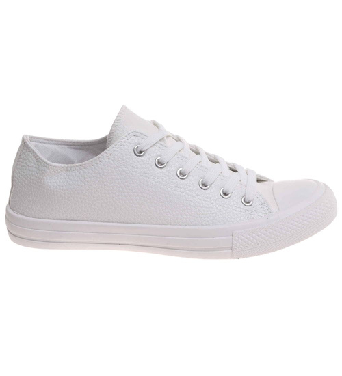 Białe niskie trampki męskie /F2-2 17986 T232/