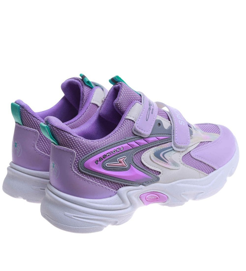 Fioletowe dziewczęce buty sneakersy /A1-2 17621 T203/