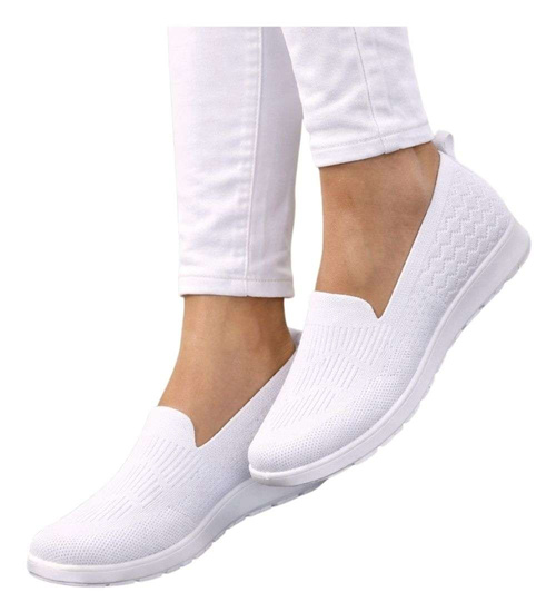 Wkładane białe damskie buty sportowe /F7-2 14150 T234/