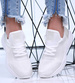 Wsuwane damskie buty sportowe Ecru /A8-1 16029 T284/