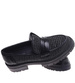 Czarne półbuty loafersy damskie /B6-3 18236 W142/
