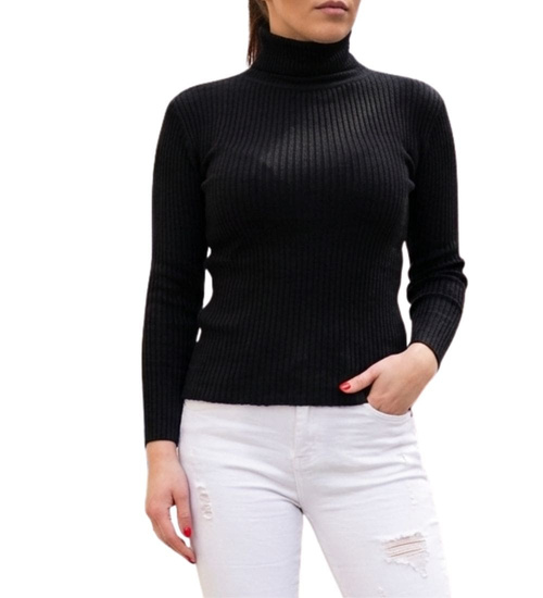 Czarny golf damski /D3-1 UB310 T076/