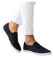 Wsuwane materiałowe trampki slip on Czarne /G13-3 18739 T280/