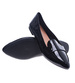 Czarne baleriny damskie lakierowane /C1-2 13415 T191/