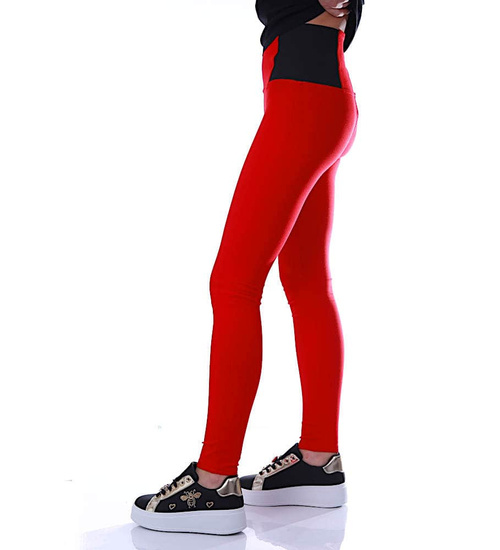 Czerwone legginsy damskie /H2 UB870 G8-6/