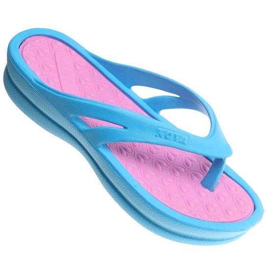 Niebieskie damskie klapki japonki na basen /H2 15925 T007/