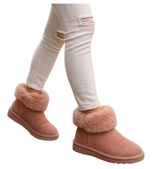 Różowe kozaki śniegowce z futerkiem /E5-2 18357 T195/