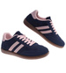 Granatowe sznurowane sneakersy damskie /G12-3 18714 T446/
