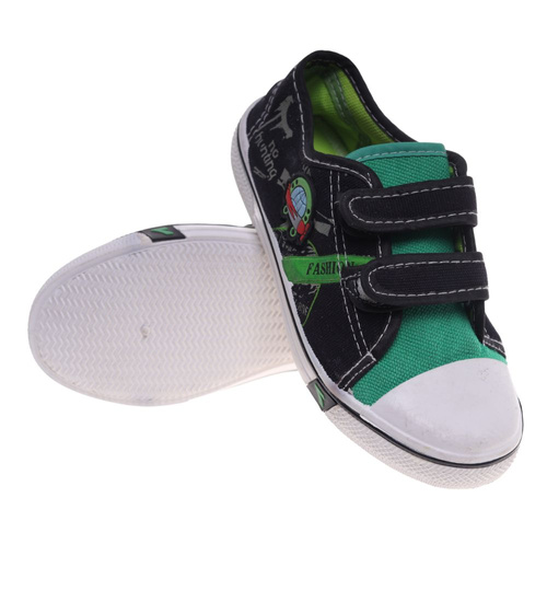 Chłopięce czarne tenisówki na rzepy ost517