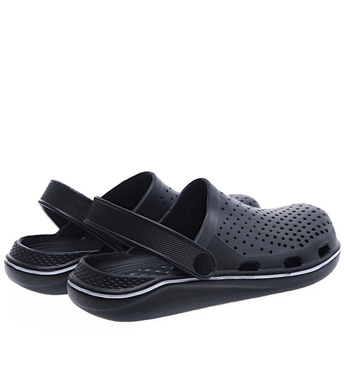 Kryte czarne klapki na basen /F7-1 15523 S192/