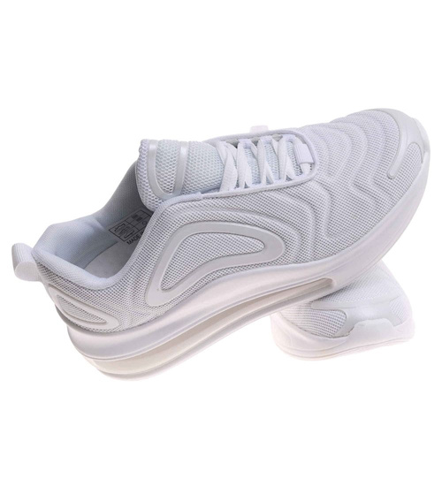 Buty sportowe białe sznurowane sneakersy /C2-1 17953 W388/