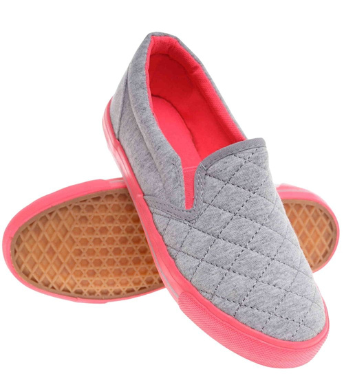 Szaro fuksjowe dziewczęce tenisówki /F1-2 15900 T075/